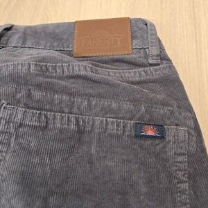 Faherty Mens 28 Organic‎ Cotton Lyocell Corduroy Pants Charcoal Grey RN140476